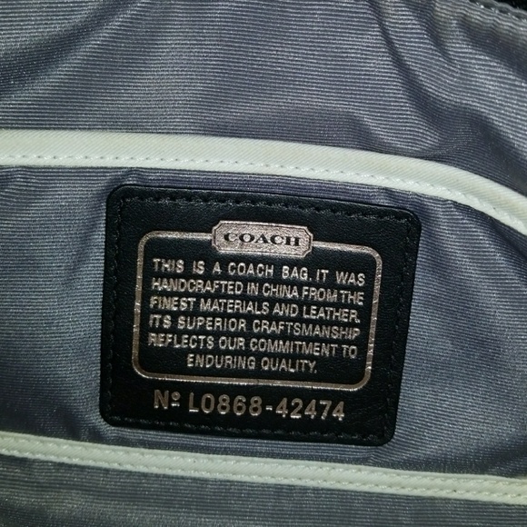 COACH NATURAL STRAW & BLACK LEATHER WRISTLE - Picture 4 of 5